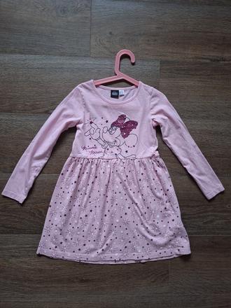 Šaty s dlouhým rukávkem 122/128 zn lupilu, lupilu,122