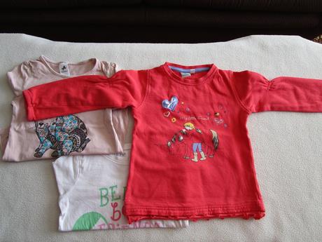 3x bavl. tričko s obrázky, dl. rukáv, cena celkem, f&f,104