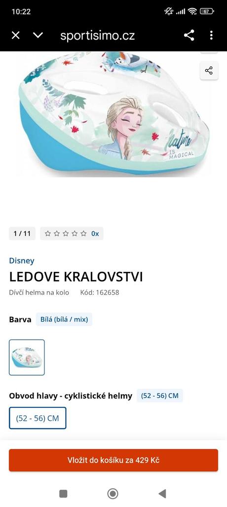 Helma na kolo ledové království, m