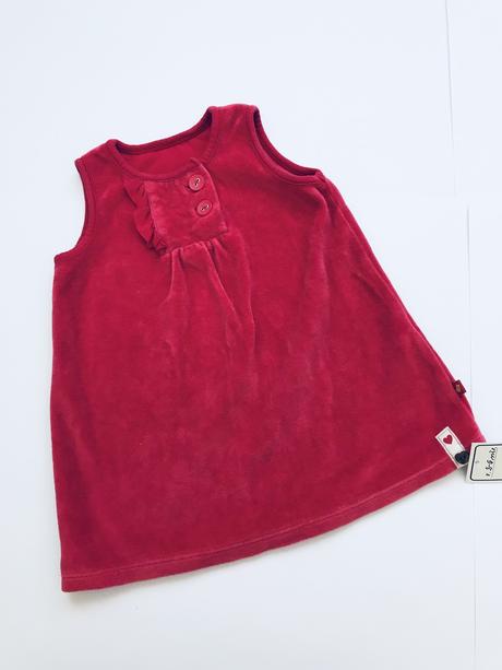 Sametová šatovka malinové barvy - v.3/6 m., 68