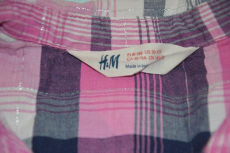 146 bavlněná košile, roll-up rukávy, h&m,146