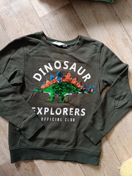 Mikina dinosaurus, h&m,128
