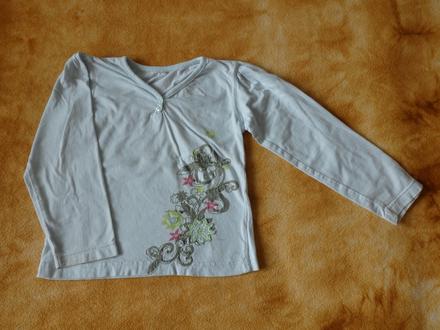 Světle modré tričko s obrázkem, 116