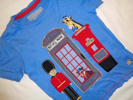 Krásné modré vyšívané tričko notting hill, monsoon,104