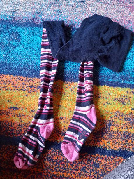 Modro růžové punčocháče na holku, 34