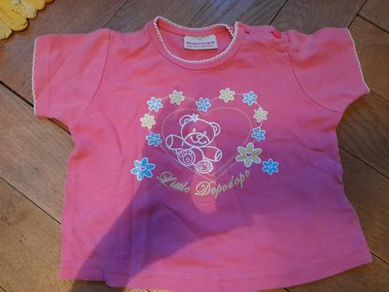 Malé růžové tričko na holčičku, 80