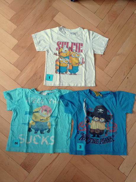 Triko krátký rukáv mimoni 98/104, 98