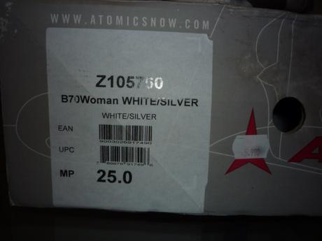 Lyžařský set - lyžáky atomic 25, lyže rossignol 13, atomic,130-139 cm