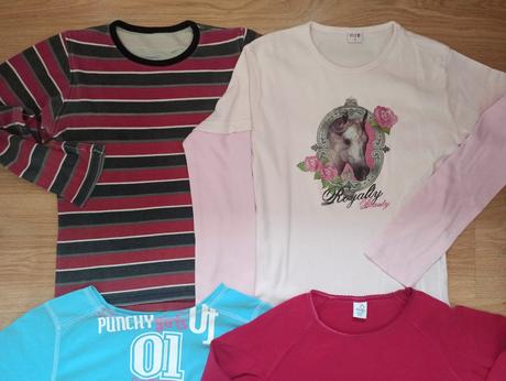 Trika dívčí s dlouhým rukávem vel.122-140, 122