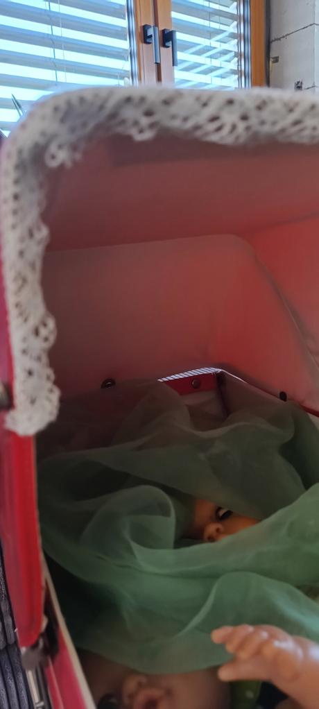 Retro kočárek pro panenky,