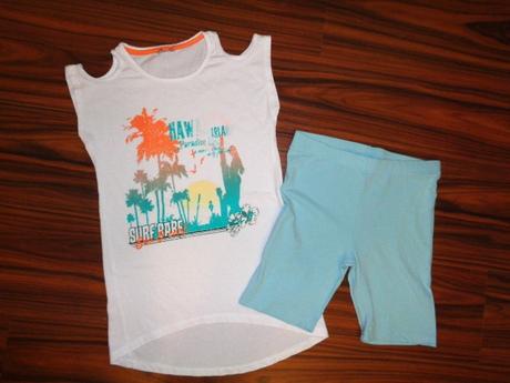 Super komplet trička a legínových šortek, alive,152