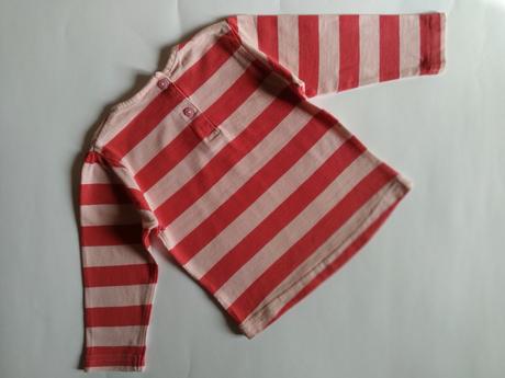 Pruhované tričko růžové, baby club,86