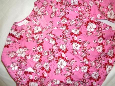 Luxusní růžová vzdušná květovaná košile 122/128, girl2girl,122 / 128