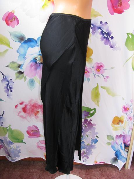 Dámská černá saténová maxi sukně, zara,m
