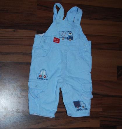 Kapsáčové manažestrové laclové kalhoty s autíčkem, bhs,62