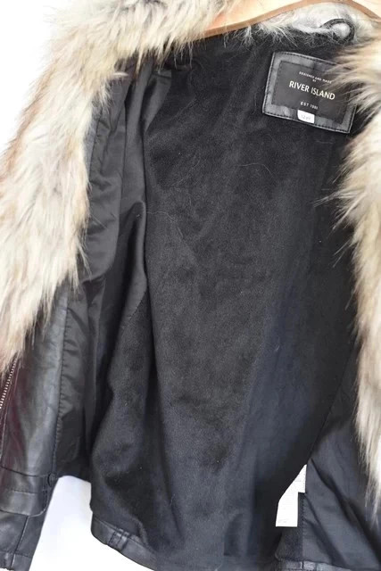 Koženková bunda vel. 12 let, river island,152