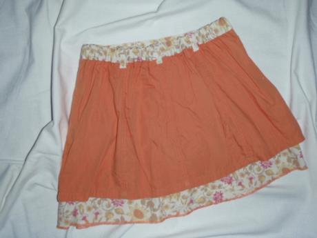 Krásná dvouvrstvá cihlová sukýnka, mini mode,104