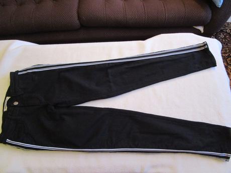 Pěkné černé elastické rifle, vel. 34-36, tally weijl,36