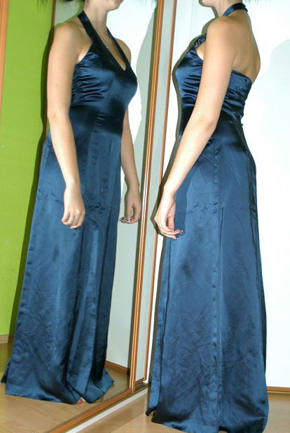 Společenské slavnostní tmavě modré šaty, monsoon,38