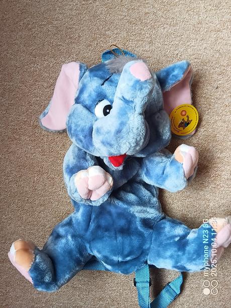 Batoh modrý slon "hračky s úsměvem", 