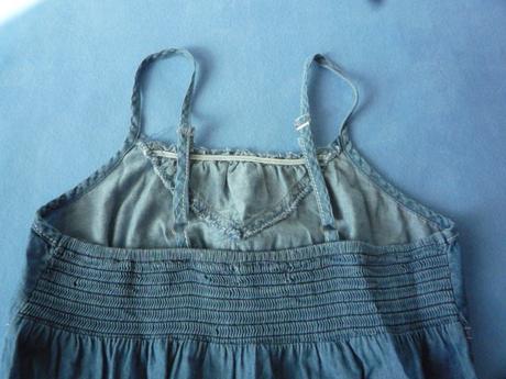 Plátěné modré šaty vel. 146, 146