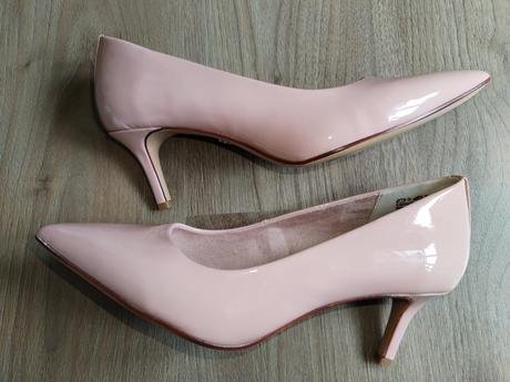 Nové lodičky s.oliver 41 růžové lesklé, s.oliver,41