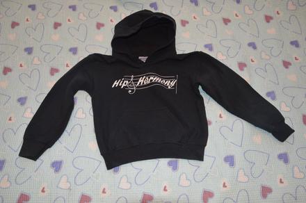 110 116 černá mikina s kapucí, 116
