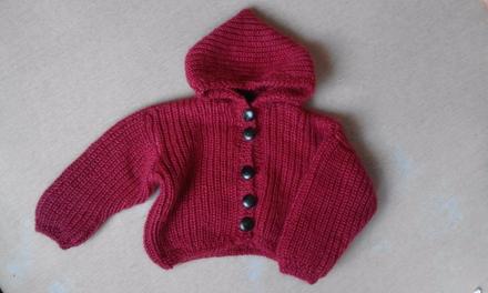 Červený svetřík - vel.68, 68