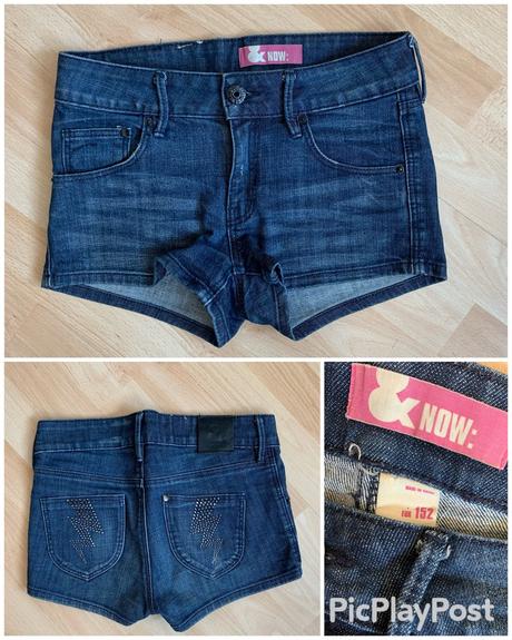 Džínové kraťasy & šortky h&m vel. 152, h&m,152