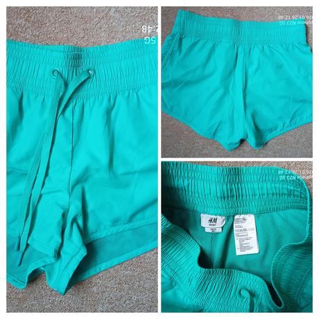 Šortky tmavší zelené zn."h&m" vel."34/xs", h&m,34