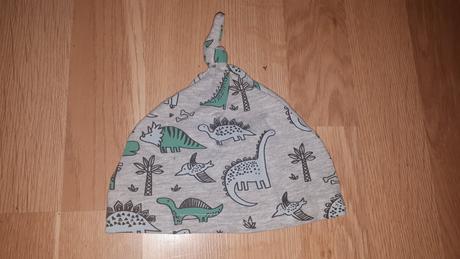 Jarní, podzimní šedá čepice s dinosaury, 80