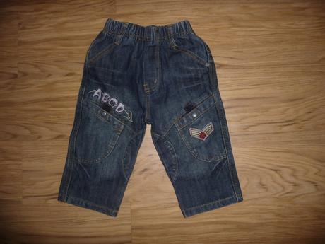 Džínové kalhoty small gang 9-12m vel.80, 80