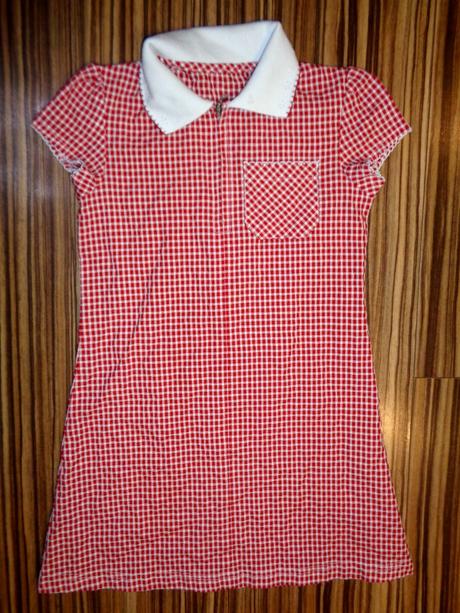 Pěkné červenobílé káro letní šaty, marks & spencer,110