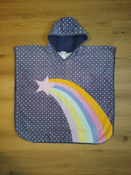 Dívčí bavlněné froté pončo k vodě next duha 7-10 l, next,122