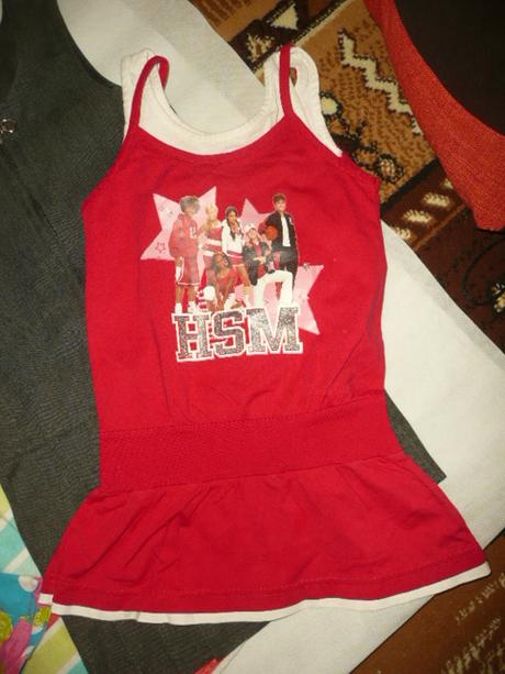 Šaty 3 ks květy proužek vel 116 5/6 let, 116