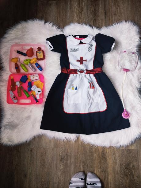 Karnevalový kostým+lékařský kufr,vel.8-12let,