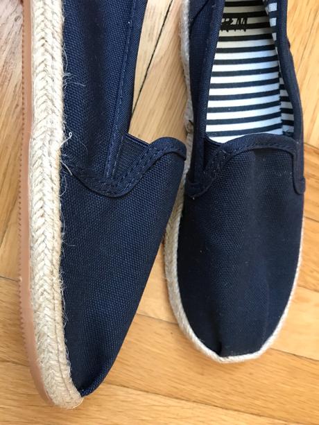 Espadrilky slip-on plátěnky, h&m,34
