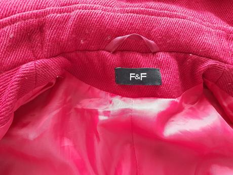 Červený podzimní/zimní kabát, f&f,38