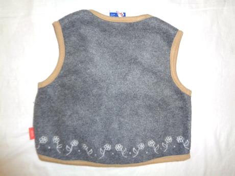 Exkluzivní flízová vesta - šedohnědá, baby club,74