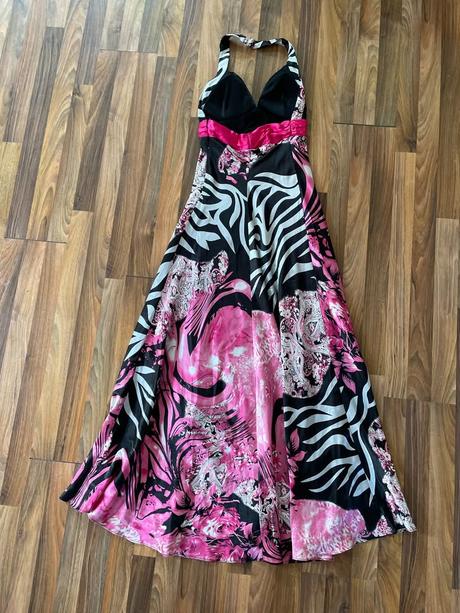 Vzor satén maxišaty, vel neuvedena cca s/m, s