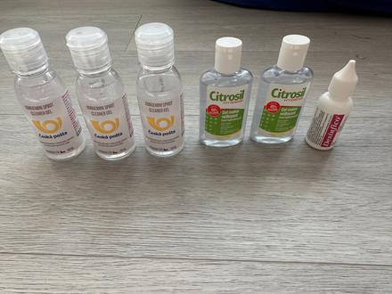 Dezinfekční hygienické gely na ruce, 6 ks, 