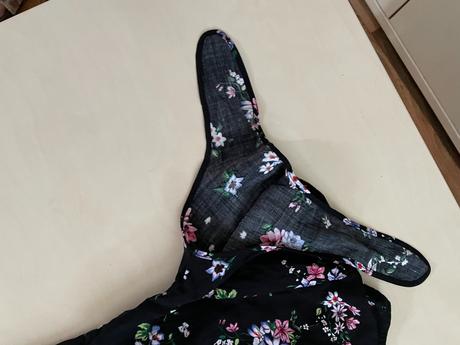 Květinový cro top, průstřih rukáv, vel s, sinsay, sinsay,s