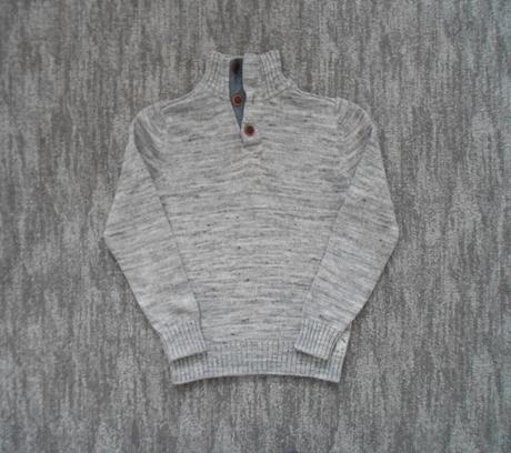 Šedý teplý svetr svetřík, h&m,146