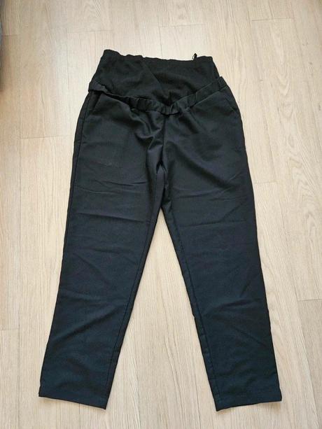 Černé casual těhotenské kalhoty, vel. l, l