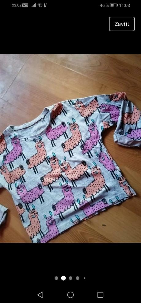 Dětské tričko s lamami, next, next,98