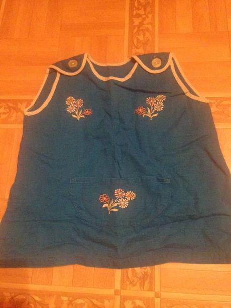 Dívčí tričko - zástěra květy, 86