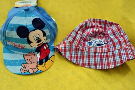 2x kšiltovka mickey a klobouček s letadlem,9-20m., disney,74 / 80 / 86 / 92