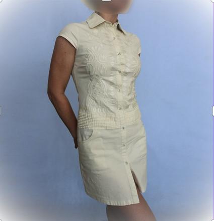 Letní bavlněné šaty s výšivkou love me vel. 36, s