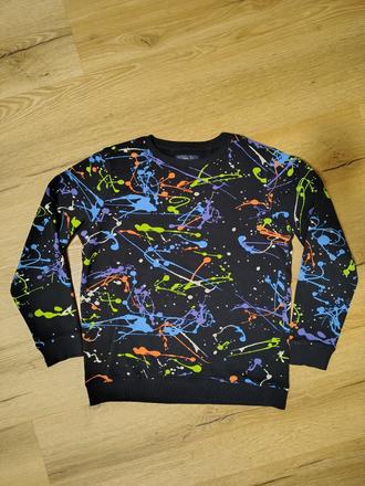 Dětská mikina next 146 barevné cákance, next,146