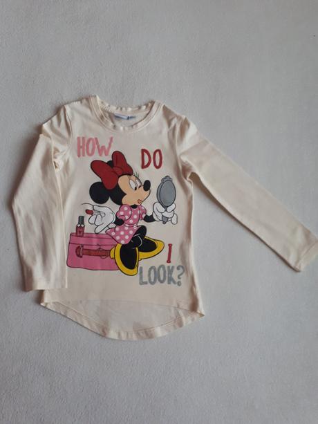 Béžové tričko s dlouhým rukávem, disney,110